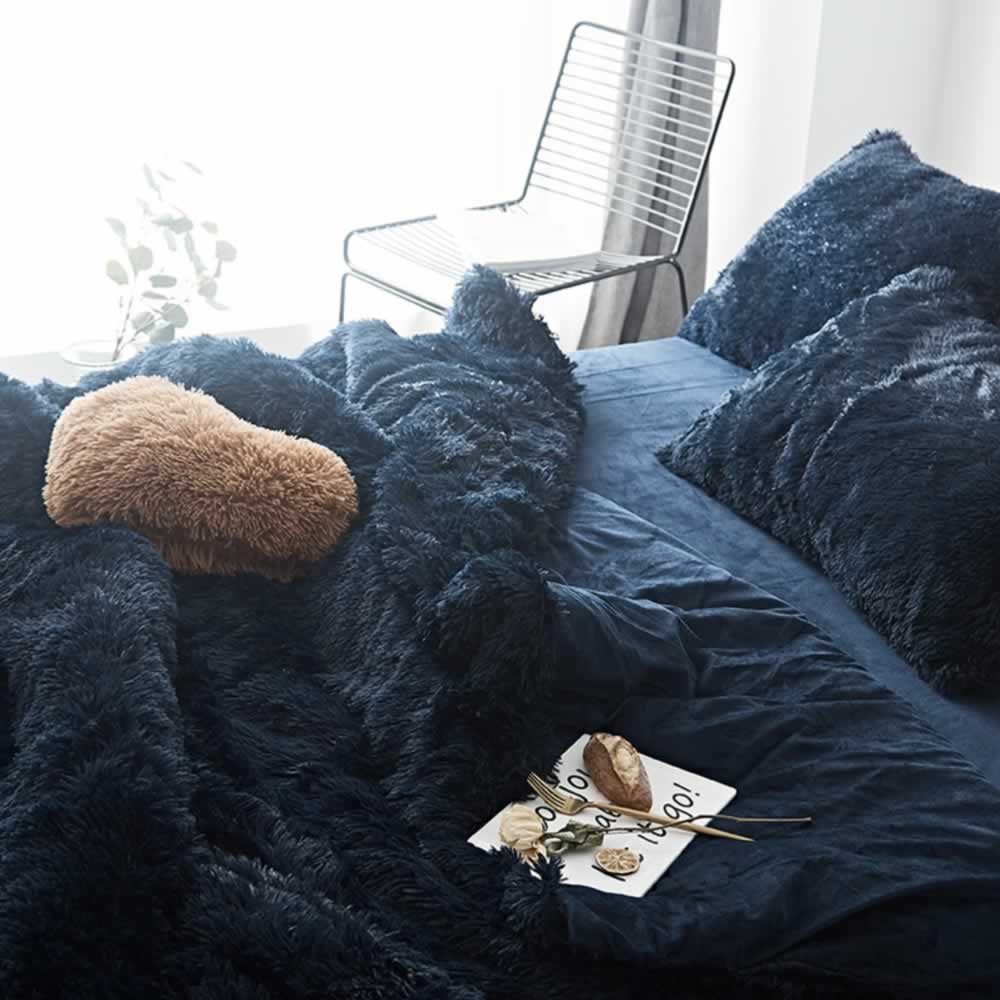 plush fluffy bed set